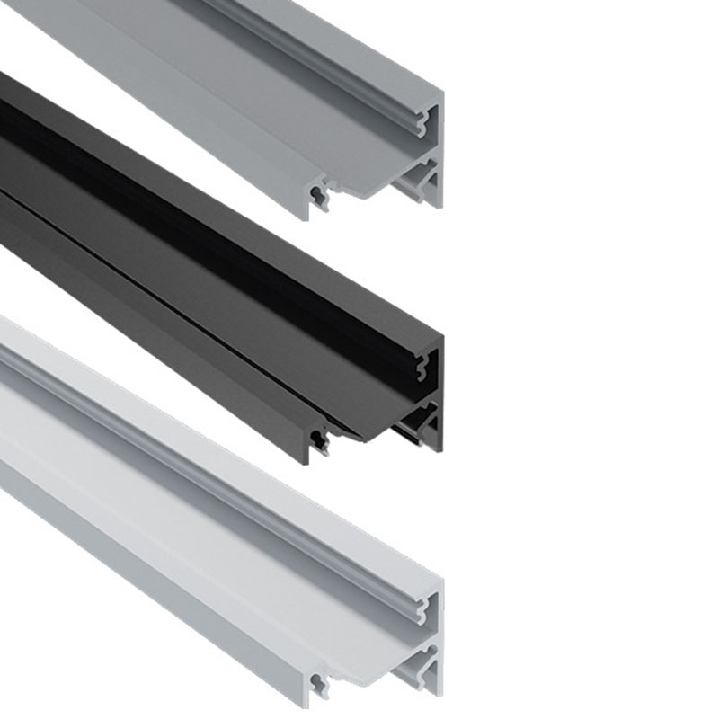 Eck-Aluminium-LED-Lichtdiffusorkanal für 12-mm-LED-Streifenbeleuchtung Eck-Aluminium-LED-Lichtdiffusorkanal für 12-mm-LED-Streifenbeleuchtung