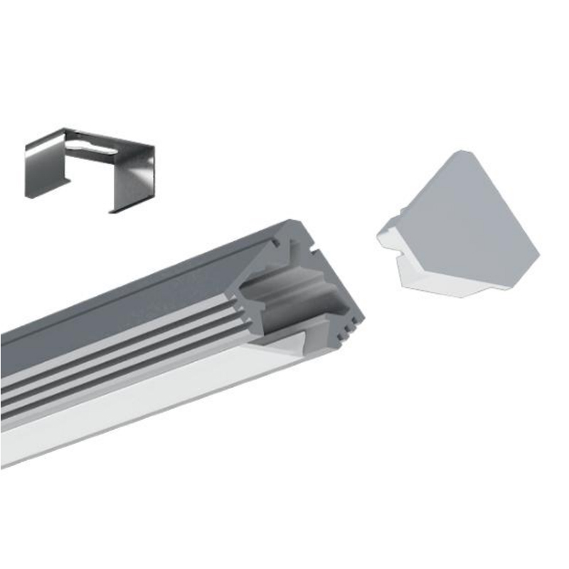 Rohový hliníkový LED pásek Kanál Pro 10mm LED osvětlovací pásy