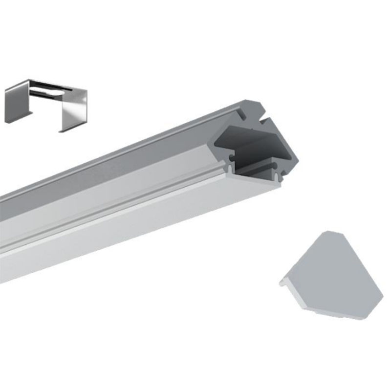 Rohový LED kanálový hliníkový profil pro 12mm flexibilní LED pásková světla