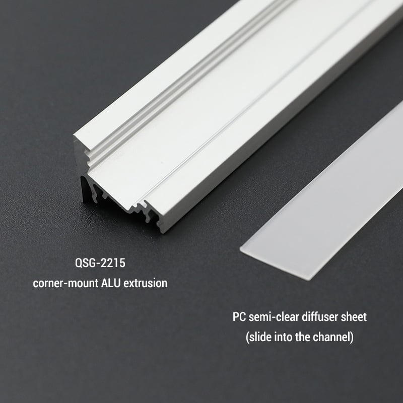 Corner LED Strip Light Channel Aluminum For 10mm LED Rope Lights