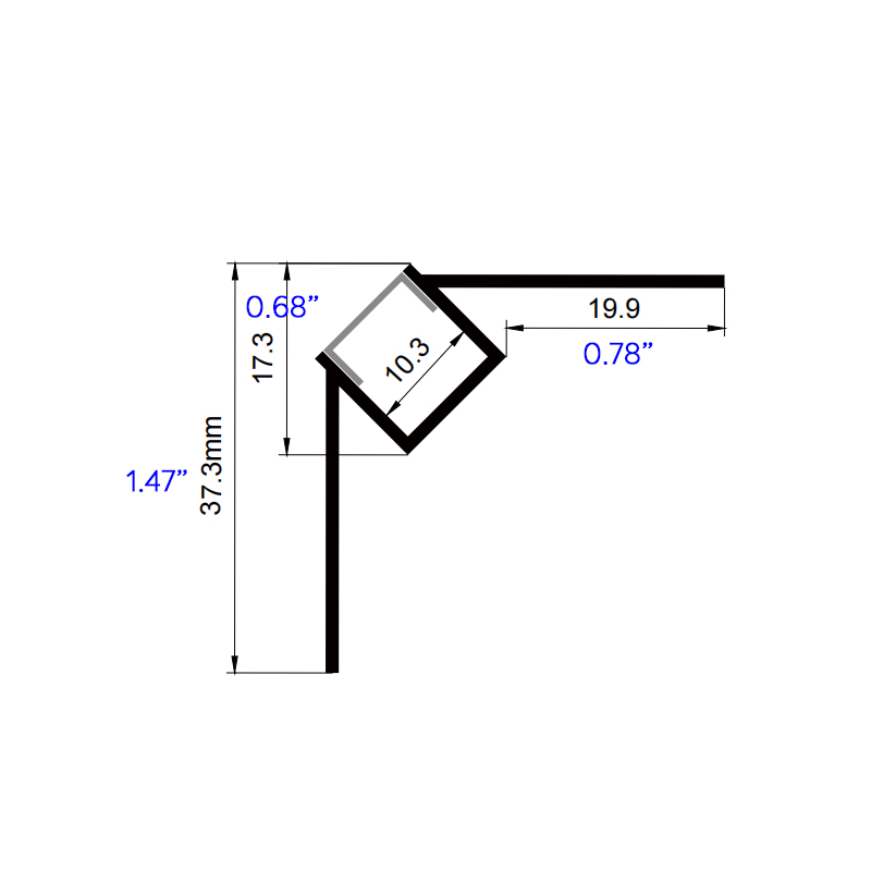 Curved Inside Corner Moulding LED Tape Light Channel