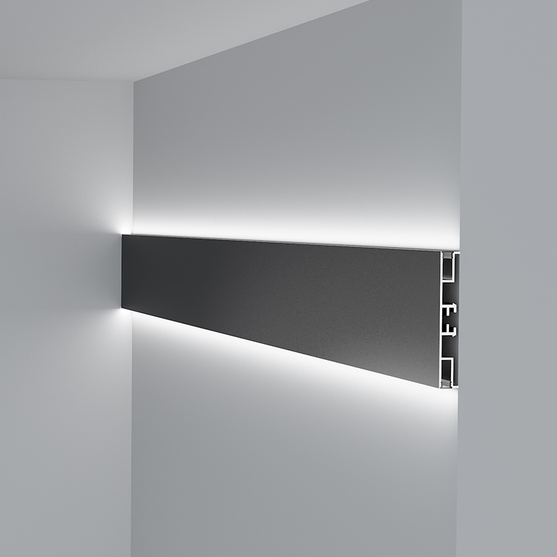 Schwarzes Trockenbau-LED-Kanal-Aluminiumprofil für 5 mm schmale LED-Seilbeleuchtung Schwarzes Trockenbau-LED-Kanal-Aluminiumprofil für 5 mm schmale LED-Seilbeleuchtung