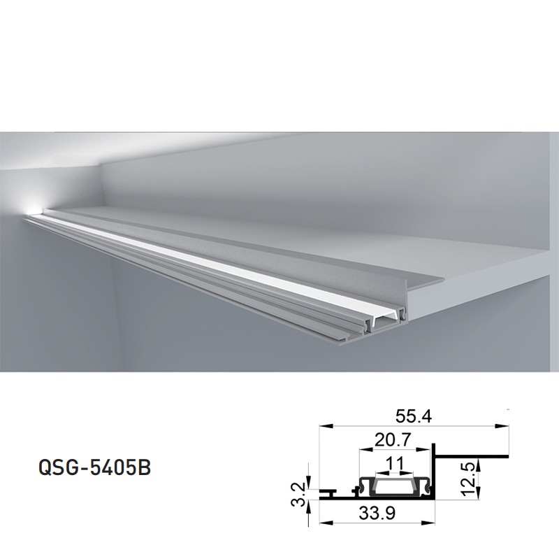 Zapuštěné stropní svítidlo LED Cove Light Channel pro 10mm pásku Zapuštěné stropní svítidlo LED Cove Light Channel pro 10mm pásku