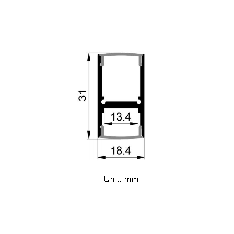 Trockenbau-LED-Streifen-Lichtdiffusorkanal für 12 mm 2110 LED-Beleuchtungsstreifen Trockenbau-LED-Streifen-Lichtdiffusorkanal für 12 mm 2110 LED-Beleuchtungsstreifen