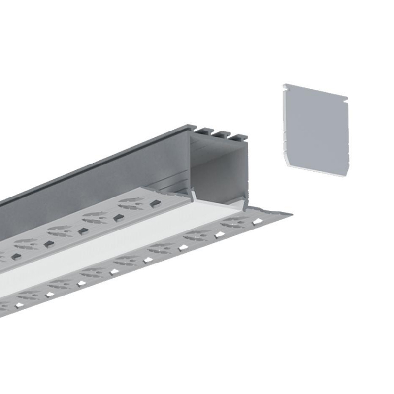 Sádrokartonová omítka v hliníkovém kanálu LED pro 20mm dvouřadé LED pásky
