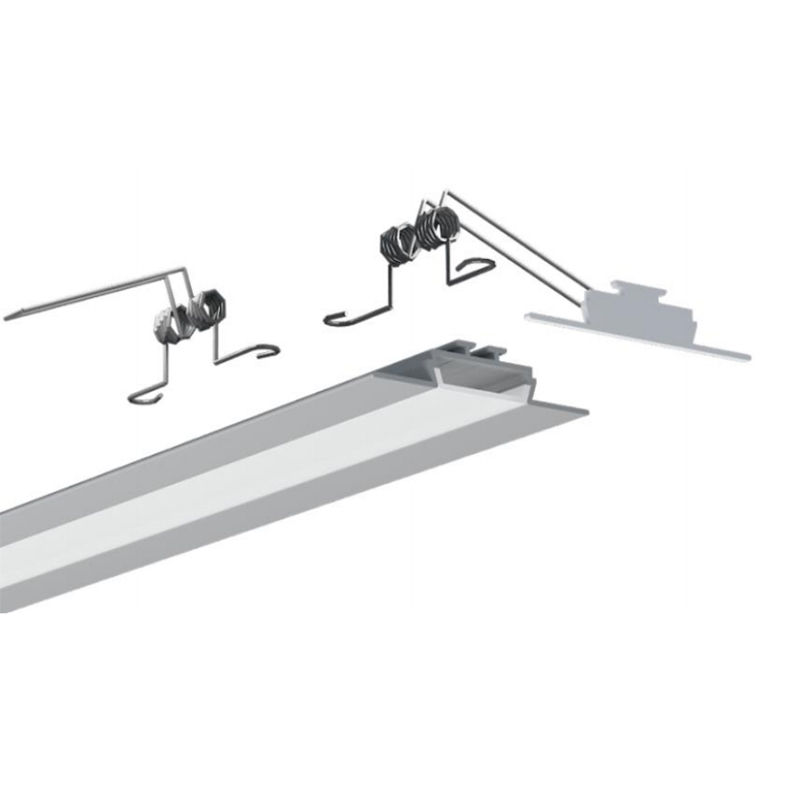 Trockenbau-Einbau-LED-Lichtleisten-Diffusor für 20 mm zweireihige LED-Lichtleisten