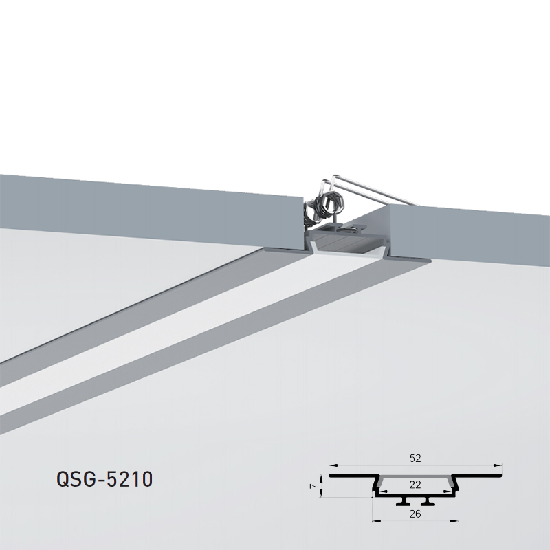 Trockenbau-Einbau-LED-Lichtleisten-Diffusor für 20 mm zweireihige LED-Lichtleisten Trockenbau-Einbau-LED-Lichtleisten-Diffusor für 20 mm zweireihige LED-Lichtleisten