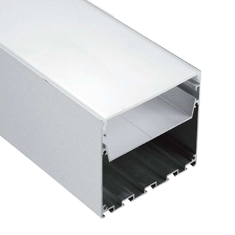 Extra großes 100 mm 4 Zoll quadratisches LED-Lichtleistenprofil für hängende Decken