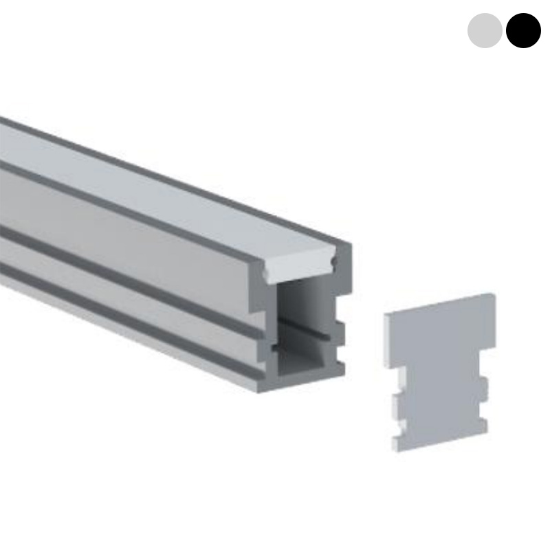 Boden-Aluminium-LED-Profil-Lichtkanal für 10-mm-LED-Bandleuchten