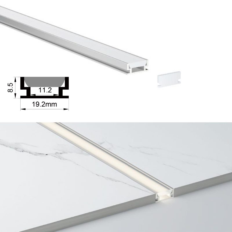 Podlahový LED hliníkový profil pro 10mm LED páskové osvětlení Podlahový LED hliníkový profil pro 10mm LED páskové osvětlení