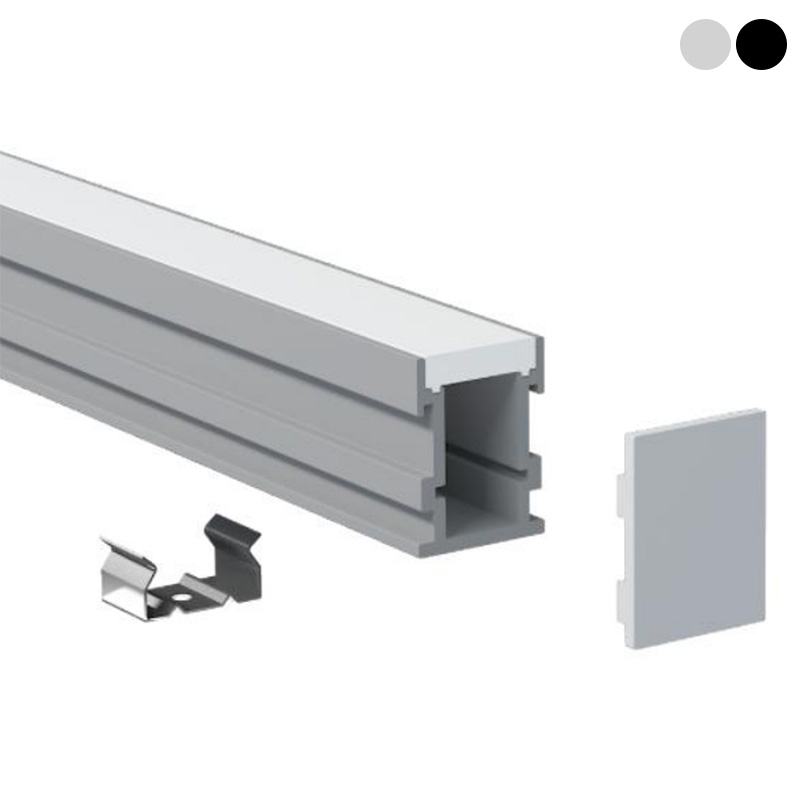 Boden-LED-Lichtdiffusor-Kanal-Aluminiumprofil für 12-mm-LED-Lichterketten