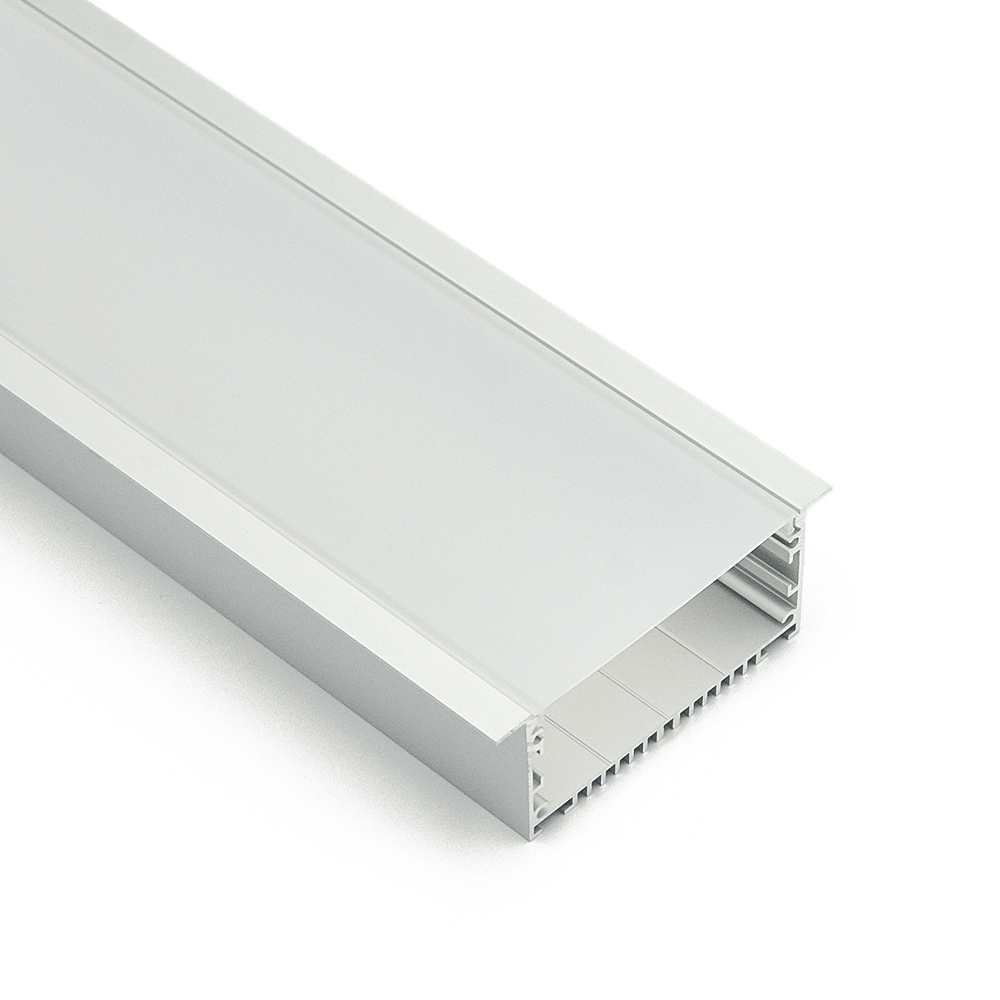 Hliníkový profil HL-A020 – vnitřní šířka 63.9 mm (2.51 palce) – eloxovaný vytlačovací kanál s LED páskem