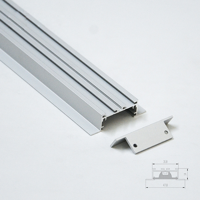 Hliníkový profil HL-A032 – vnitřní šířka 30 mm (1.18 palce) – eloxovaný vytlačovací kanál s LED páskem, pro LED pásková světla Hliníkový profil HL-A032 – vnitřní šířka 30 mm (1.18 palce) – eloxovaný vytlačovací kanál s LED páskem, pro LED pásková světla