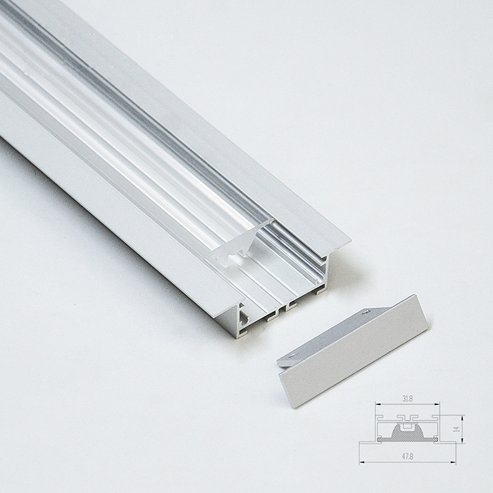 Hliníkový profil HL-A032 – vnitřní šířka 30 mm (1.18 palce) – eloxovaný vytlačovací kanál s LED páskem, pro LED pásková světla Hliníkový profil HL-A032 – vnitřní šířka 30 mm (1.18 palce) – eloxovaný vytlačovací kanál s LED páskem, pro LED pásková světla
