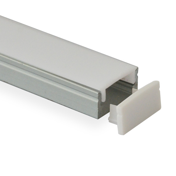 Difuzorové osvětlení s černým extrudovaným hliníkovým profilem pro 12mm flexibilní LED pásková světla Difuzorové osvětlení s černým extrudovaným hliníkovým profilem pro 12mm flexibilní LED pásková světla
