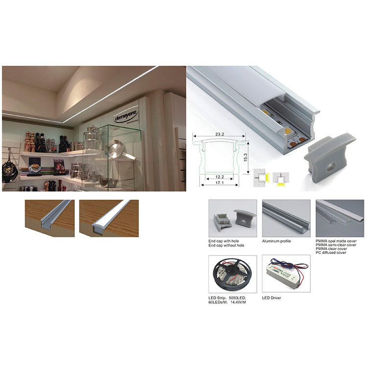 Zapuštěný černý LED hliníkový profilový difuzní kanál s přírubou pro 12mm LED světelné pásy Zapuštěný černý LED hliníkový profilový difuzní kanál s přírubou pro 12mm LED světelné pásy