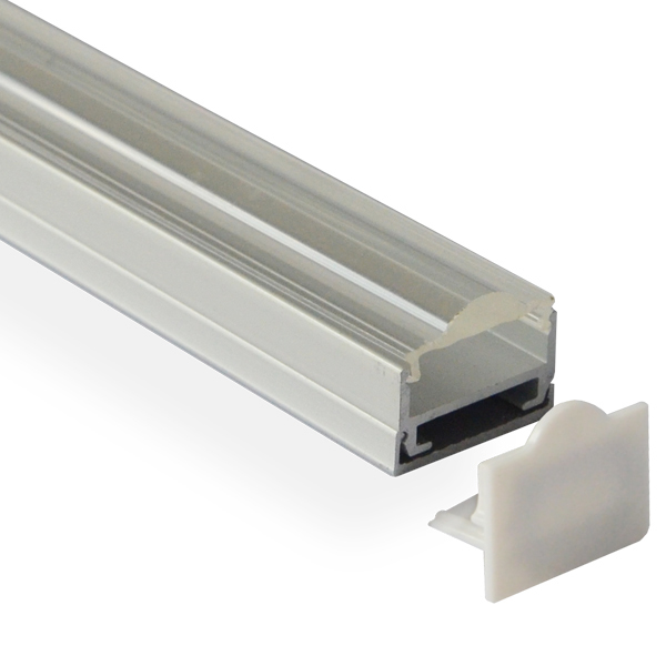 Aufputzmontierter LED-Lichtdiffusorkanal aus Aluminium mit 30°-Linse für zweireihige 15-mm-LED-Beleuchtungsstreifen Aufputzmontierter LED-Lichtdiffusorkanal aus Aluminium mit 30°-Linse für zweireihige 15-mm-LED-Beleuchtungsstreifen