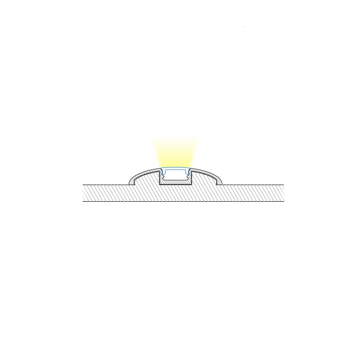 Kanál LED pásků pro povrchovou montáž Pro 12mm LED pásková světla Kanál LED pásků pro povrchovou montáž Pro 12mm LED pásková světla