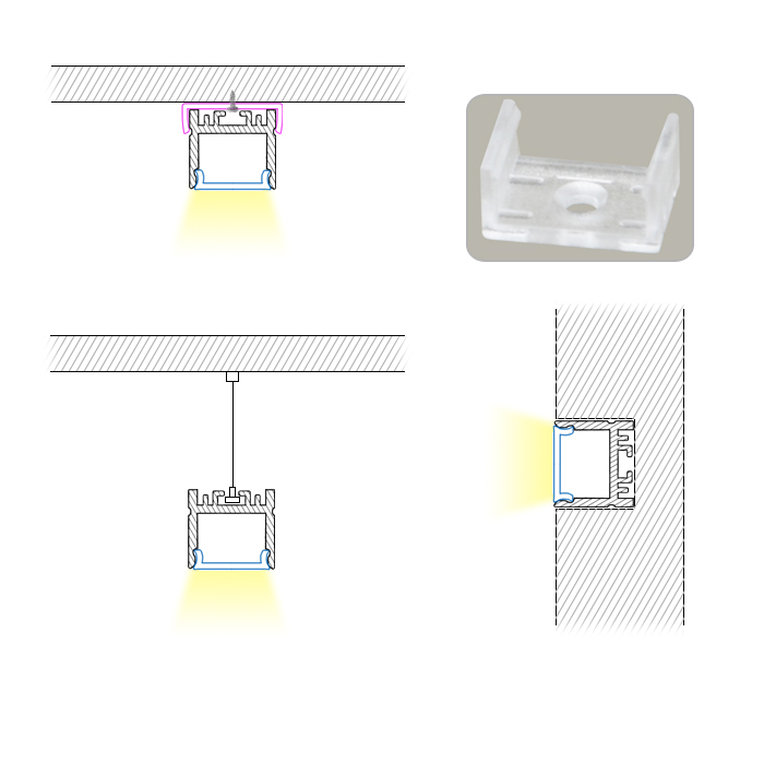 HL-BAPL027 Höhe 12.2 mm Hochleistungs-Einbaukanalprofil aus extrudiertem Aluminium Guter Kühlkörper für Decken mit einer Breite von 16.97 mm und LED-Pendelleuchten HL-BAPL027 Höhe 12.2 mm Hochleistungs-Einbaukanalprofil aus extrudiertem Aluminium Guter Kühlkörper für Decken mit einer Breite von 16.97 mm und LED-Pendelleuchten