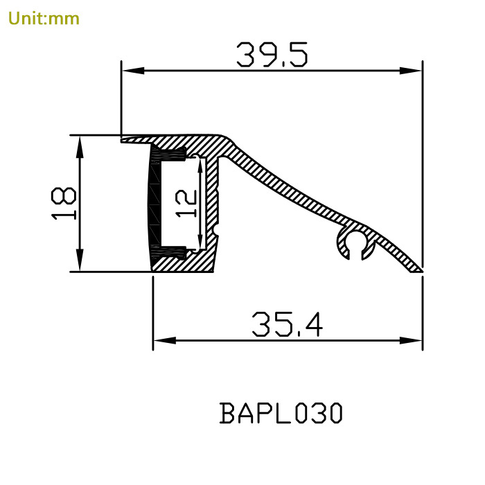 BAPL030 led aluminum channel