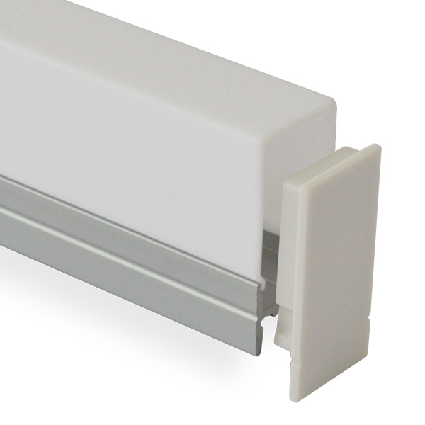 HL-BAPL033 Deckeneinbauprofil aus extrudiertem Aluminium mit einer Höhe von 15 mm. Guter Kühlkörper für LED-Bandleuchten mit einer Breite von 19.6 mm