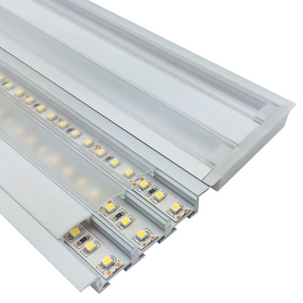 Versenkter LED-Streifenkanal aus Aluminium für 12-mm-LED-Lichtstreifen Versenkter LED-Streifenkanal aus Aluminium für 12-mm-LED-Lichtstreifen