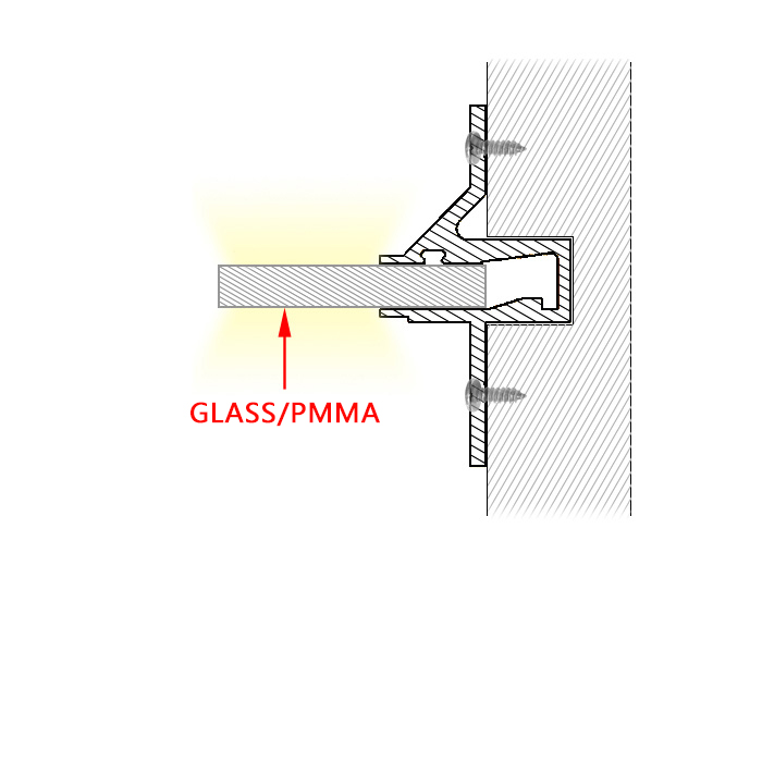 HL-BAPL044B Výška 33.7 mm Strop zapuštěný profil z extrudovaného hliníku Dobrý chladič Pro šířku 10 mm LED pásková světla HL-BAPL044B Výška 33.7 mm Strop zapuštěný profil z extrudovaného hliníku Dobrý chladič Pro šířku 10 mm LED pásková světla