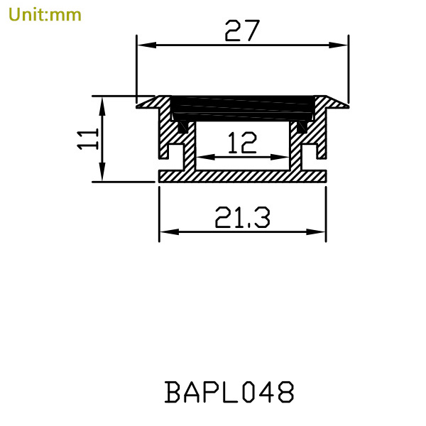 Bodeneinbau-LED-Aluminiumprofil für 12-mm-LED-Streifenbeleuchtung Bodeneinbau-LED-Aluminiumprofil für 12-mm-LED-Streifenbeleuchtung