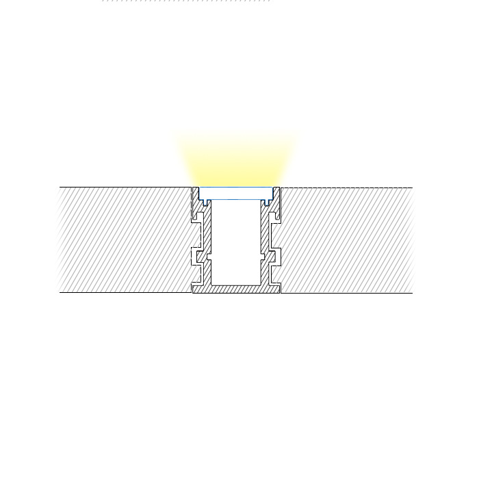 Boden-LED-Lichtdiffusor-Kanal-Aluminiumprofil für 12-mm-LED-Lichterketten Boden-LED-Lichtdiffusor-Kanal-Aluminiumprofil für 12-mm-LED-Lichterketten