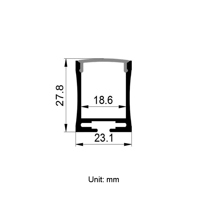 Hängendes Deckenleuchten-LED-Profil für 18-mm-LED-Streifen Hängendes Deckenleuchten-LED-Profil für 18-mm-LED-Streifen