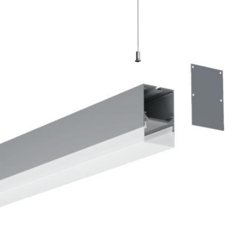 Závěsný extrudovaný hliníkový kanál pro 33mm čtyřřadá LED pásková světla Závěsný extrudovaný hliníkový kanál pro 33mm čtyřřadá LED pásková světla