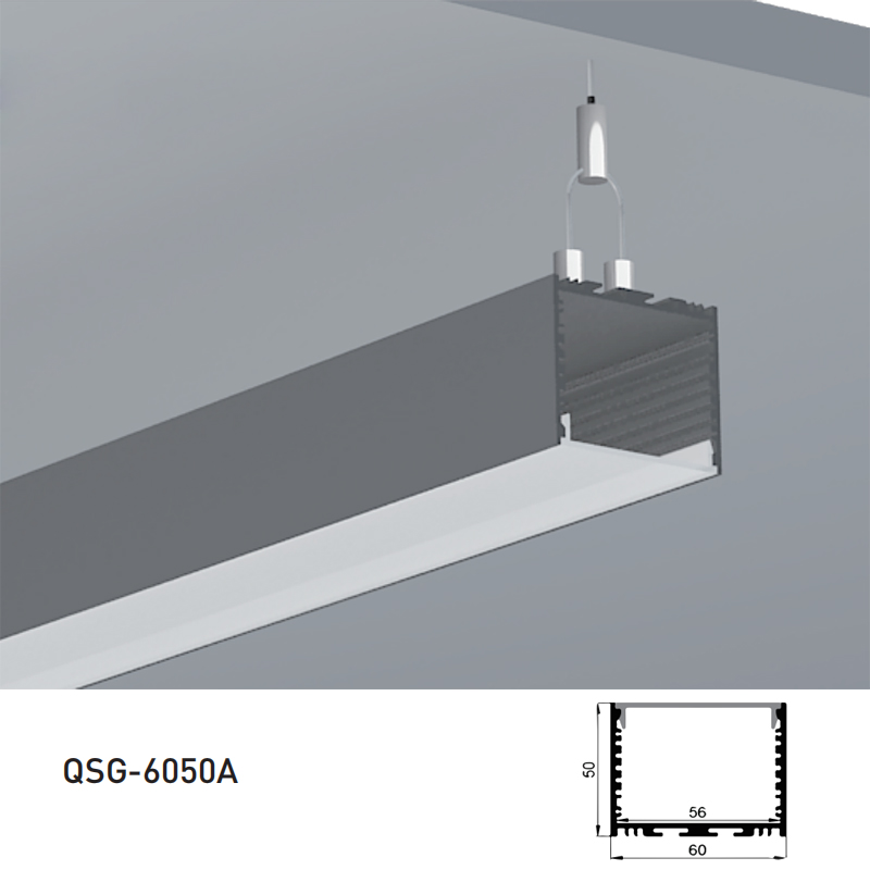 Hängender LED-Streifen-Lichtkanal – Innenbreite 56 mm (2.2 Zoll) Hängender LED-Streifen-Lichtkanal – Innenbreite 56 mm (2.2 Zoll)