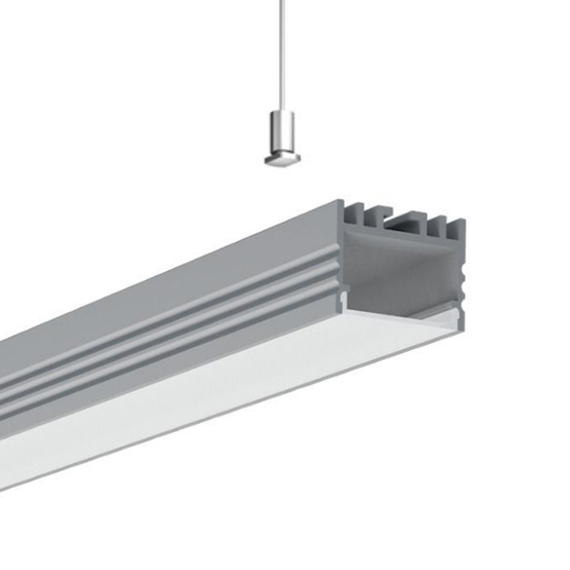 Závěsné závěsné světlo LED hliníkový kanál pro 28mm čtyřřadé LED páskové světlo