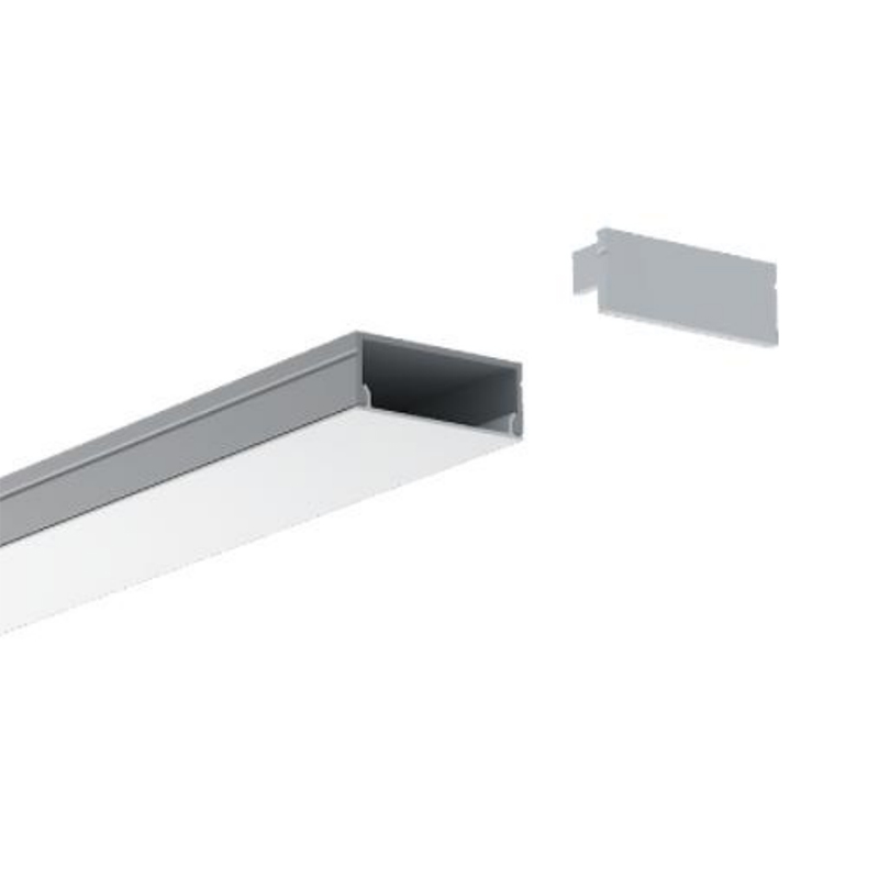 LED hliníkový kanál s krytem pro 20mm víceřadé LED páskové osvětlení