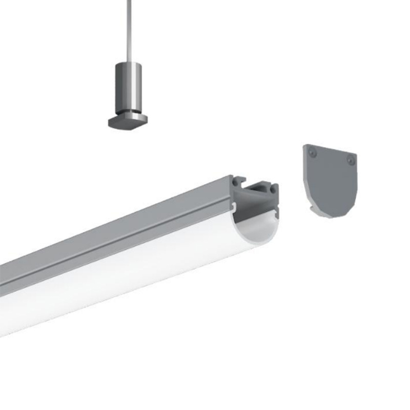 LED-Aluminium-Pendelleuchten-Streifenkanal für 16-mm-LED-Lichterketten
