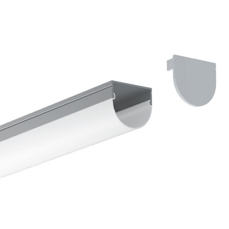 LED hliníkový profil s PC obloukovým difuzorem pro 20mm adresovatelné LED pásky