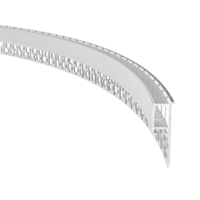LED zakřivená stěna v pase světelný kanál - 8mm světelná linie