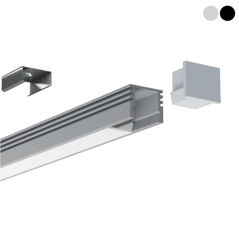 LED-Diffusor-Aluminiumkanal für 10 mm COB-LED-Streifenlicht