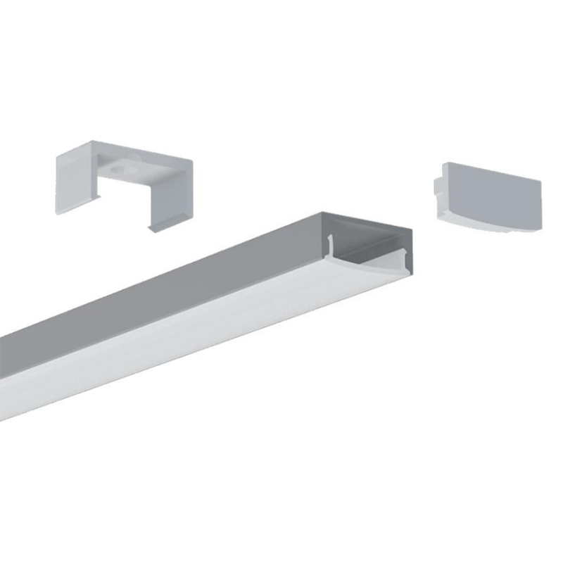 LED-Diffusor-Aluminiumprofil für LED-Streifenbeleuchtung mit 18 mm Innenbreite