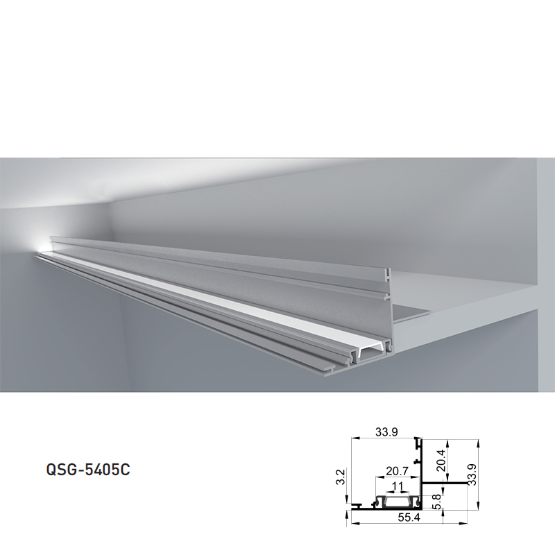 LED sádrokartonový kanálový difuzor AL pro 10mm COB LED pásky LED sádrokartonový kanálový difuzor AL pro 10mm COB LED pásky