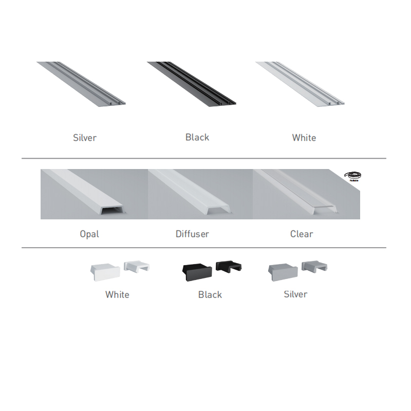 Aluminiumprofil für Deckeneinbauleuchte für 10 mm LED-Streifenlichter Aluminiumprofil für Deckeneinbauleuchte für 10 mm LED-Streifenlichter