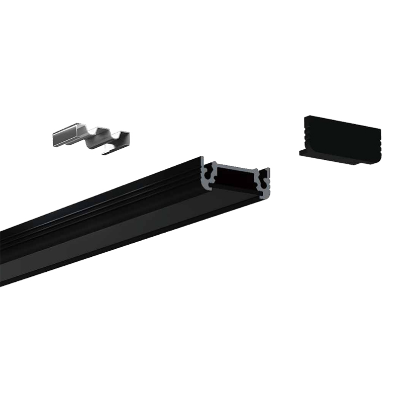 LED světlo Černý hliníkový profil pro 10mm 2116 LED lanová světla s vysokým CRI LED světlo Černý hliníkový profil pro 10mm 2116 LED lanová světla s vysokým CRI