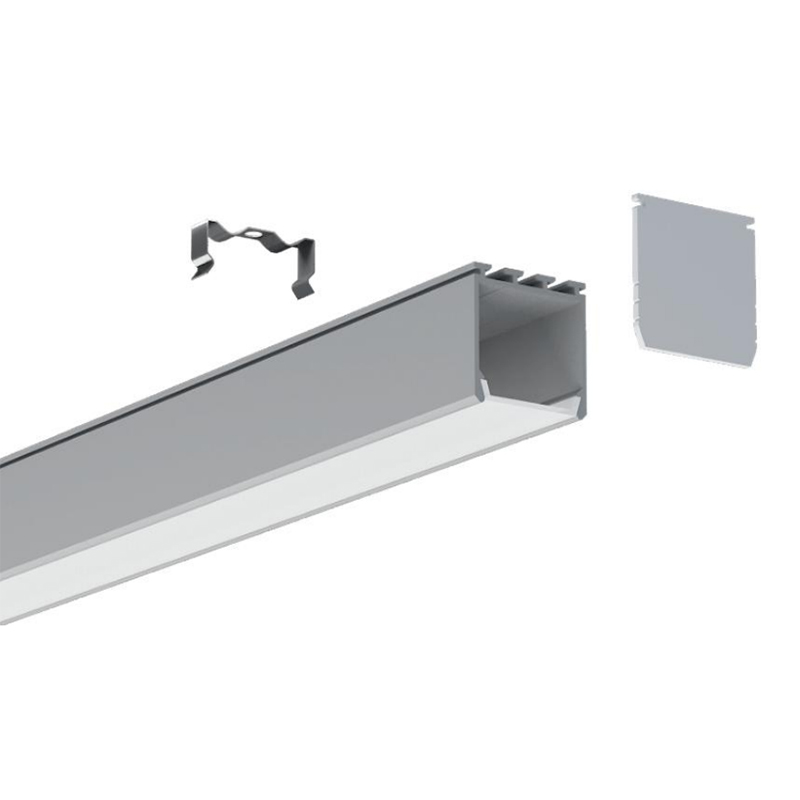 LED-Lichtdiffusor aus extrudiertem Aluminiumkanal für zweireihige 20-mm-LED-Streifen