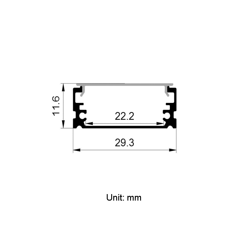 LED-Profil-Aluminiumkanal für 20 mm 5050 zweireihige LED-Streifen LED-Profil-Aluminiumkanal für 20 mm 5050 zweireihige LED-Streifen