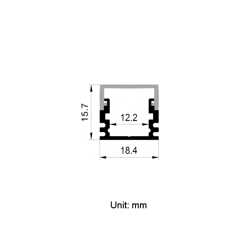 LED pásek Difuzor světla s hliníkovým profilem pro 12mm CCT LED světelný pás LED pásek Difuzor světla s hliníkovým profilem pro 12mm CCT LED světelný pás