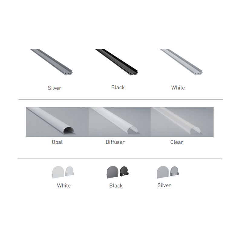 let at blive såret Delegation at se LED Strip Channel With Arc Light Diffuser For 30mm Addressable RGB Pixel  Lights [QSG-3515B]