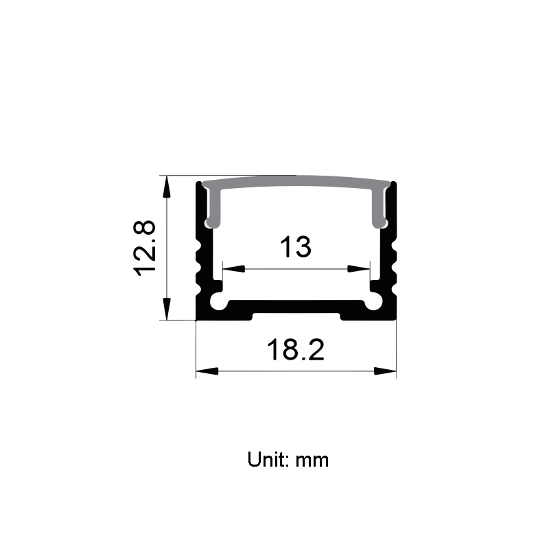 LED pásek difuzor hliníkový kanál pro 12mm 3528 LED světelný pás LED pásek difuzor hliníkový kanál pro 12mm 3528 LED světelný pás