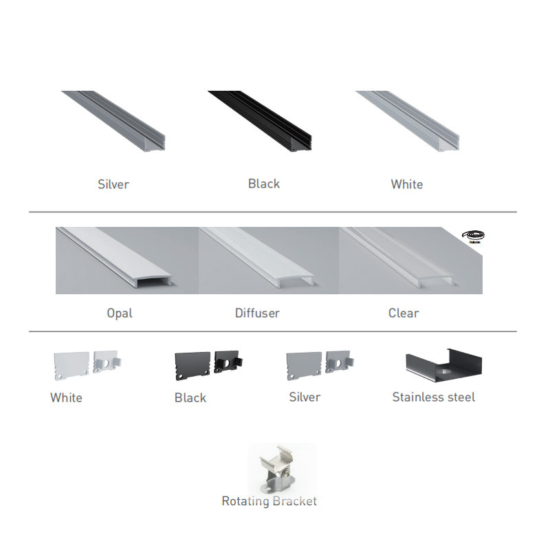LED pásek difuzor hliníkový kanál pro 12mm 3528 LED světelný pás LED pásek difuzor hliníkový kanál pro 12mm 3528 LED světelný pás