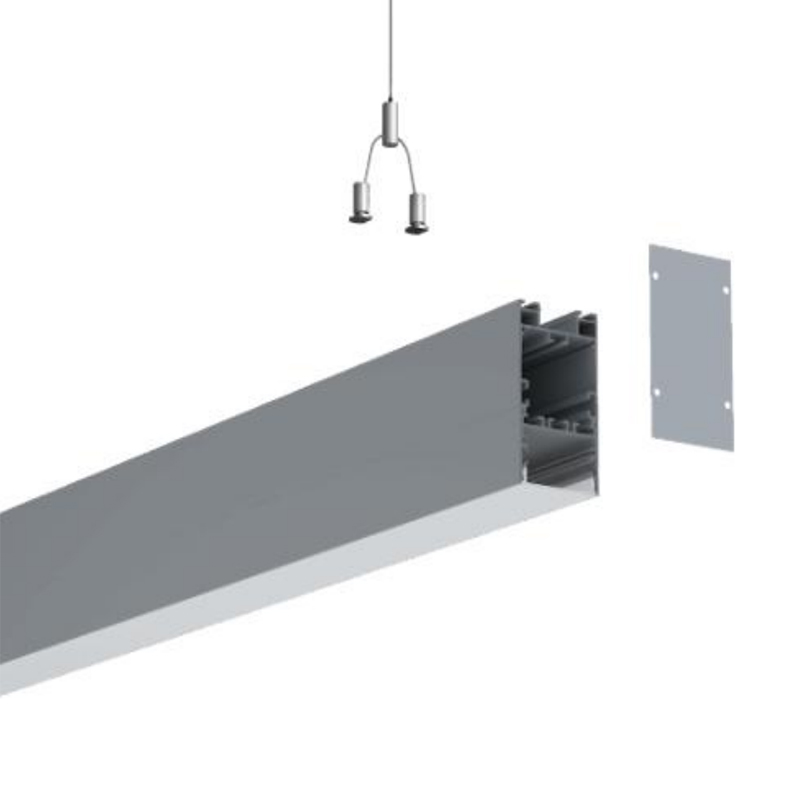 LED-Streifen-Diffusor, Anhängerbeleuchtung, Aluminiumkanal für 45 mm LED-Lichtleisten
