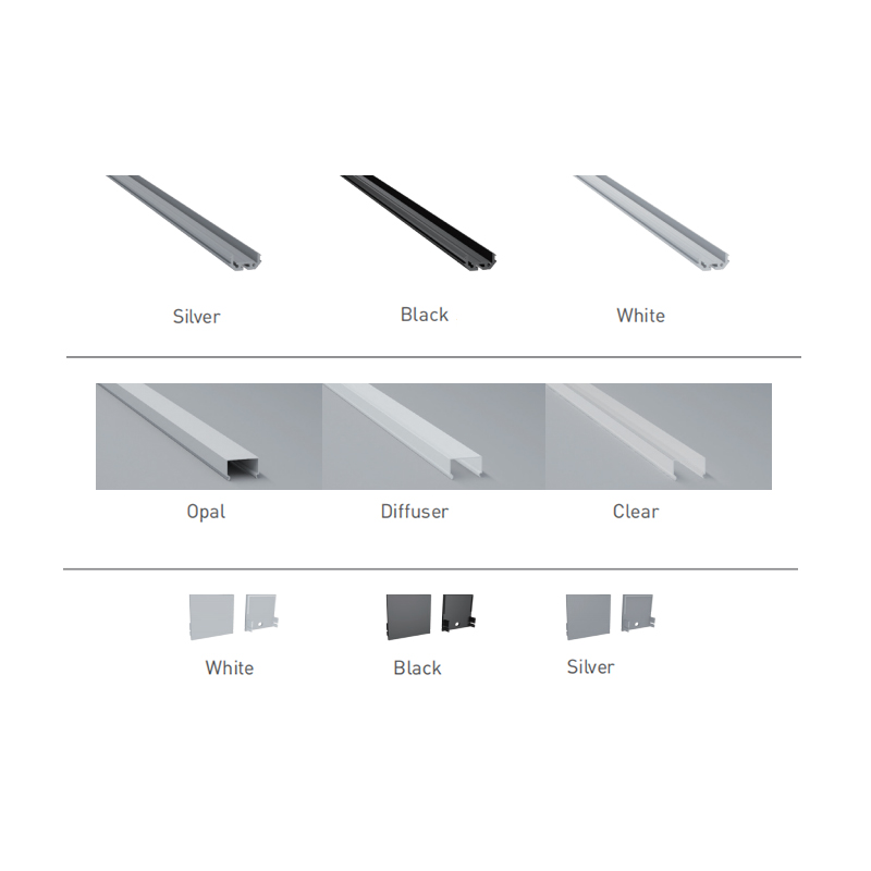 LED-Streifen-Beleuchtungskanal mit quadratischem LED-Diffusor für 32 mm 5050 hellste LED-Lichtleiste LED-Streifen-Beleuchtungskanal mit quadratischem LED-Diffusor für 32 mm 5050 hellste LED-Lichtleiste